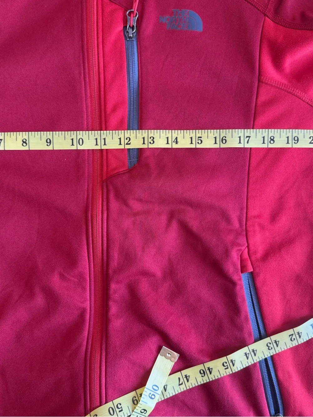 The North Face Hoodie Mens M Canyonlands Full Zip Fleece Red Medium Hiking
